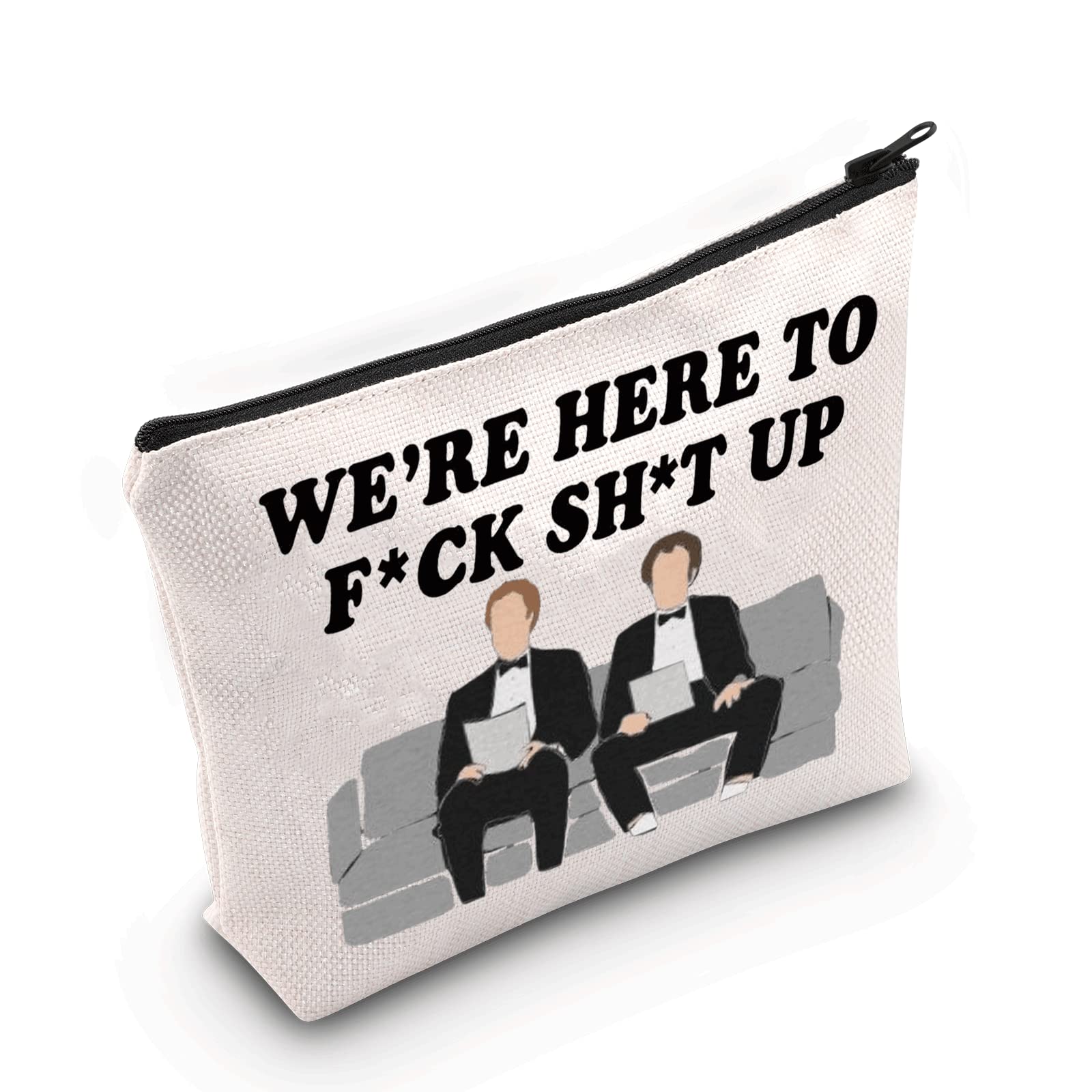 LEVLO Brennan Dale Fans Cosmetic Make Up Bag Brother TV Show Gift We're Here To f*ck sh*t up Makeup Zipper Pouch Bag For Friend Family, We're Here