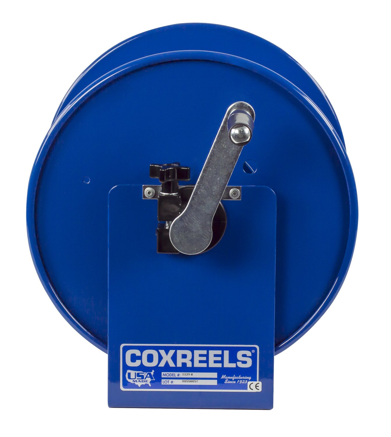 Blue,Model 112Y8 80 Coxreels HandCrank Steel Electrical Cord Storage Reel
