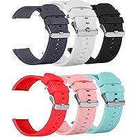 6-Pack Compatible with Orit Fitness Tracker Smart Watch Bands, 19MM Replacement Flexible Soft Silicone Sweat-Resistant…