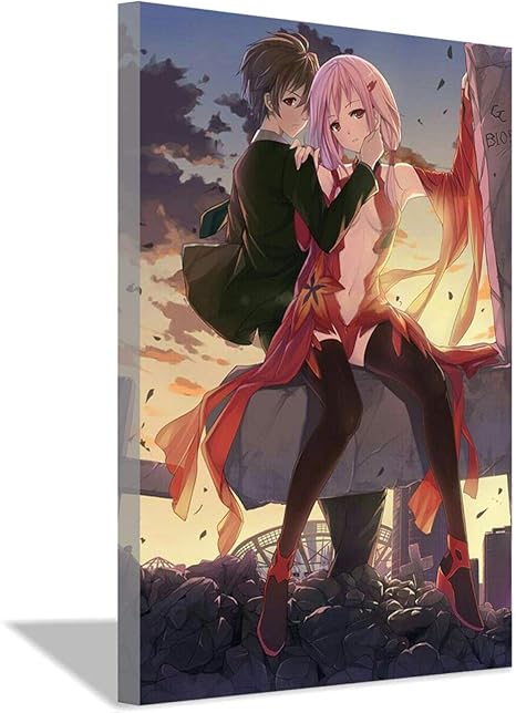 Amazon 有罪の王冠アニメキャンバスアートポスター絵画アートプリント壁アート絵絵画リビングルームオフィス家の装飾寝室の装飾ポスター絵画50x70cm x28inch 内枠ポスターa ウォールステッカー オンライン通販