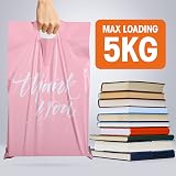 Switory 100Pcs Parcel Bags 262x330mm Pink with Handle Self Seal Mailing Bags view 4
