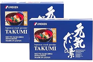 Umeken Takumi Stock Powder, Dashi Japanese Packets for Flavoring your Meals, Umami, Japanese Bonito & Dashi Seasoning Powder with 4 Portions per Packet, No MSG Added, 26 Packets, 7.4 oz Box, Pack of 2