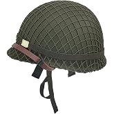 WWII US WW2 Army M1 Green Helmet Steel Shell with Net/Canvas Chin Strap