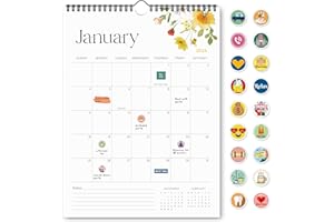 Wall Calendar 2026-2027, Oct.2025 - Jun.2027, 26×36cm Large Monthly Calendar with Canada Holidays, Vertical Wall Planner with