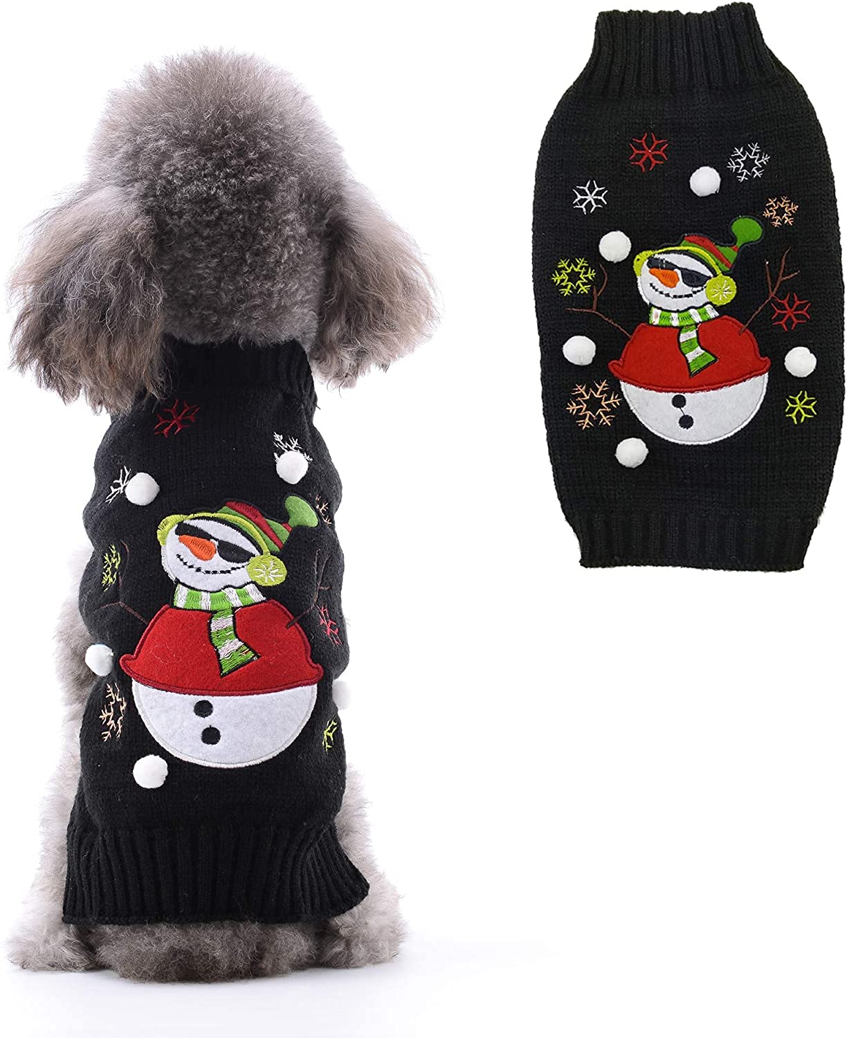 PETCARE Christmas Pet Dog Sweater Holiday Classic ugly Apparel Jumper For Small Medium Dogs,Cartoon Winter Warm Puppy Cat Dog Clothes Knitwear