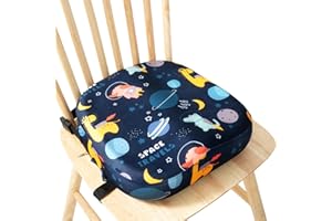 JOYPONY Toddler Booster Seat for Dining Table, Kids Booster Seat for Kitchen Chair, 4 inch Washable Kids Toddler Booster Cushion with Non-Slip Bottom