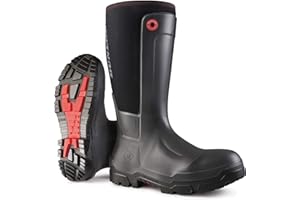 Dunlop NE68A9310 Snugboot WorkPro Full Safety with Protective Composite Toe and Midsole, 100% Waterproof, Charcoal/Black, Men