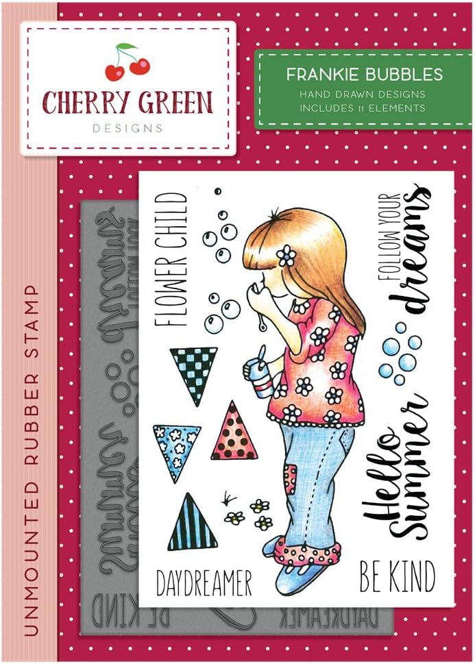 Cherry Green Designs Frankie Bubbles A6 Unmounted Rubber Stamp