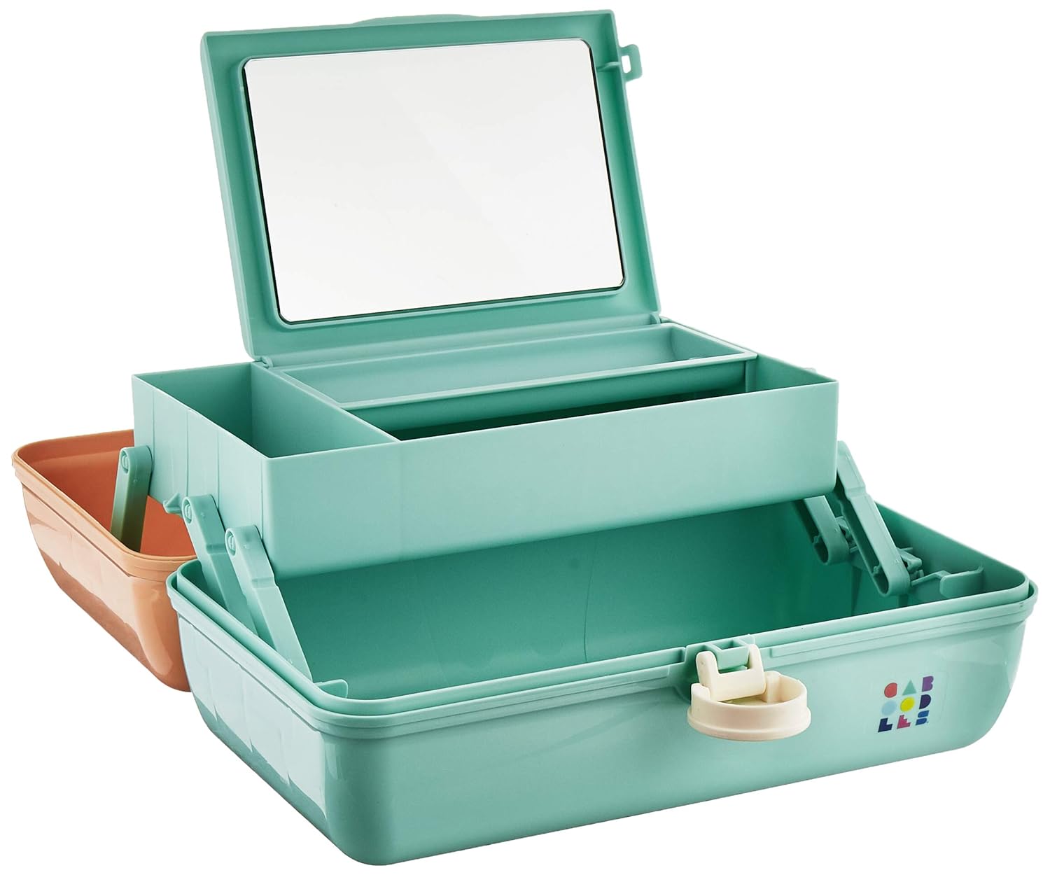 Caboodles CAB56260B On-The-Go Girl Peach Lid & Sea Foam Base Vintage Case, 1 Lb: Beauty