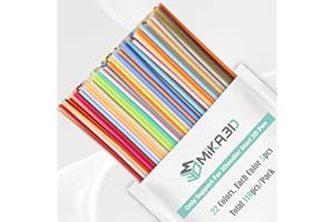 22 Colors PCL 3D Pen Filament Refill for 3Doodler Start+ 3D Pen, Low Print Temperature Filament Only Fit for 3Doodler Start 3D Pen, Each Color 15cm x 5pc, Total 110pcs 1650cm PCL Filament by MIKA3D