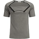 Dyeek Chemo for Shirt Port Access Chemotherapy Must Haves Tear Away Side Snap Short Sleeve Post Shoulder Surgery Shirts