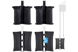 4PCS Gazebo Weights Bags, LooKu Large Gazebo Sand Weights 240 LBS Heavy Duty Leg Weights for Pop up Canopy Tent Sun Shades, P