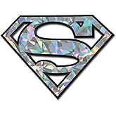 Elektroplate Officially Licensed DC Comics Superman Automotive Silver Reflective Domed Oversize Decal (6.5" x 4.8") 3D All Weather Sticker for Car, Waterbottle, Laptop, Phone & More | Made in The USA