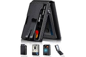 TXPEP Minimalist Wallet for Men, 2 ID Windows Mens Trifold Wallet for RFID Blocking Leather Wallets 9-13 Cards, Magnetic Pop Up Credit Card Holder with Money Clip - Gifts for Dad Husband Boyfriend Him