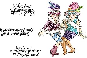 Art Impressions Girlfriends Cling Crazy Friends Rubber Stamps, Multicolor