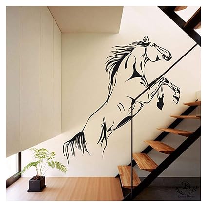 Kayra Decor Plastic Sheet Running Horse Reusable Wall Stencil, 50x55-inches (Multicolour)