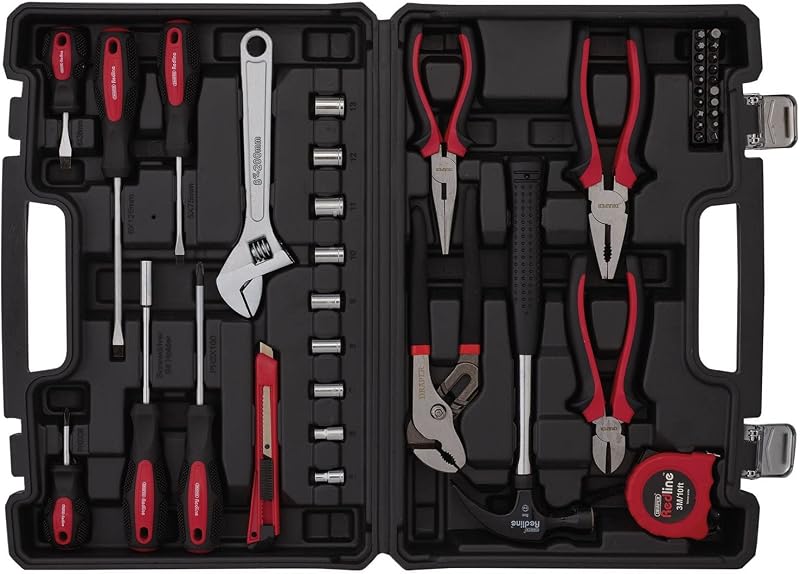 70382 Redline Tool Kit (43 pezzi) DIY Toolkit, rosso e nero, taglia unica