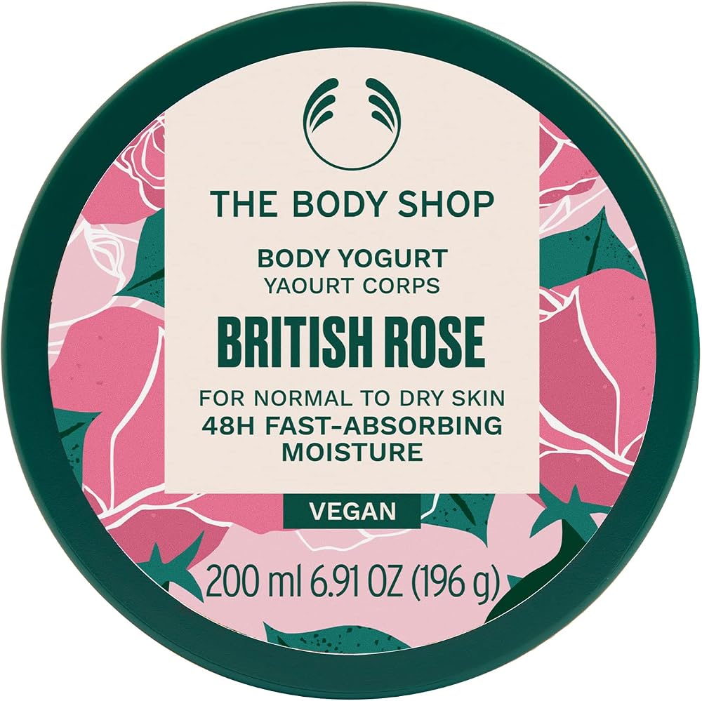 The Body Shop Body Yogurt British Rose 200ml Hydrating Moisturizer