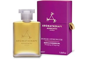Aromatherapy Associates Inner Strength Bath and Shower Oil, Natural Body Oil to Uplift Mind, Body and Spirit, Made with 3 Essential Oils (1.86 oz)