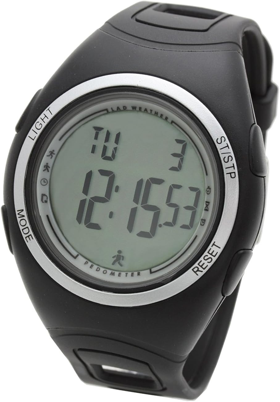 Lad Weather Walking Watch Pedometer Digital Stopwatch Running Walking