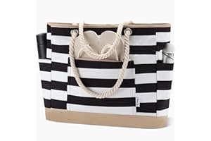 Beach Bag for Women,Chase Chic Large Beach Tote Multiple Pockets Summer Pool Bag with Zipper for Travel,Vacation