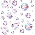 2 Sheets Bubble Wall Decals, Colorful Bubbles Wall Stickers Cutouts Ocean Bubble Wall Stickers Under The Sea Birthday Party Decorations for Kids Room Bathroom Wall Mermaid Theme Party