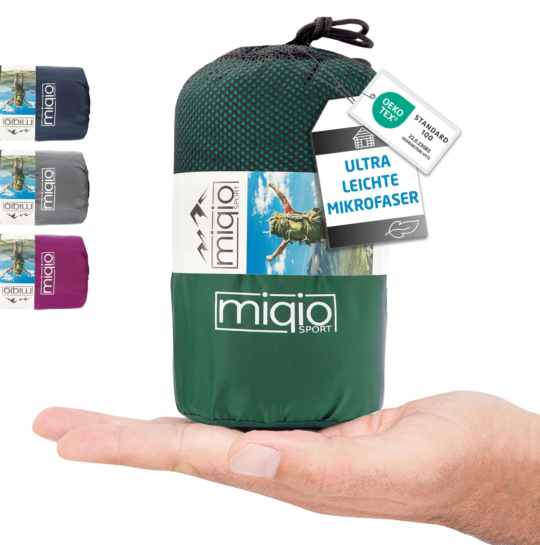 MIQIO 2-in-1 Sleeping Bag Liner and Lightweight XL Size Double Travel Bed Sheet