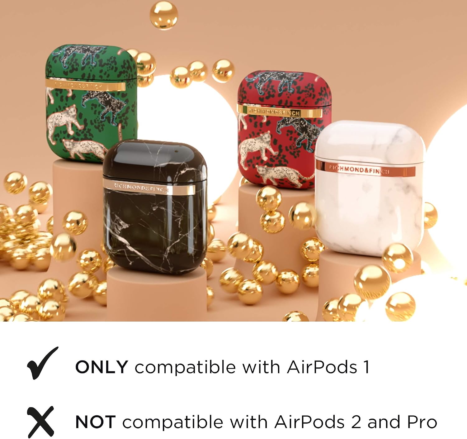 RICHMOND & FINCH Case Compatible with Airpods, Green Leopard Full Protective Cover, Shockproof, Scratch Resistant - Image 3