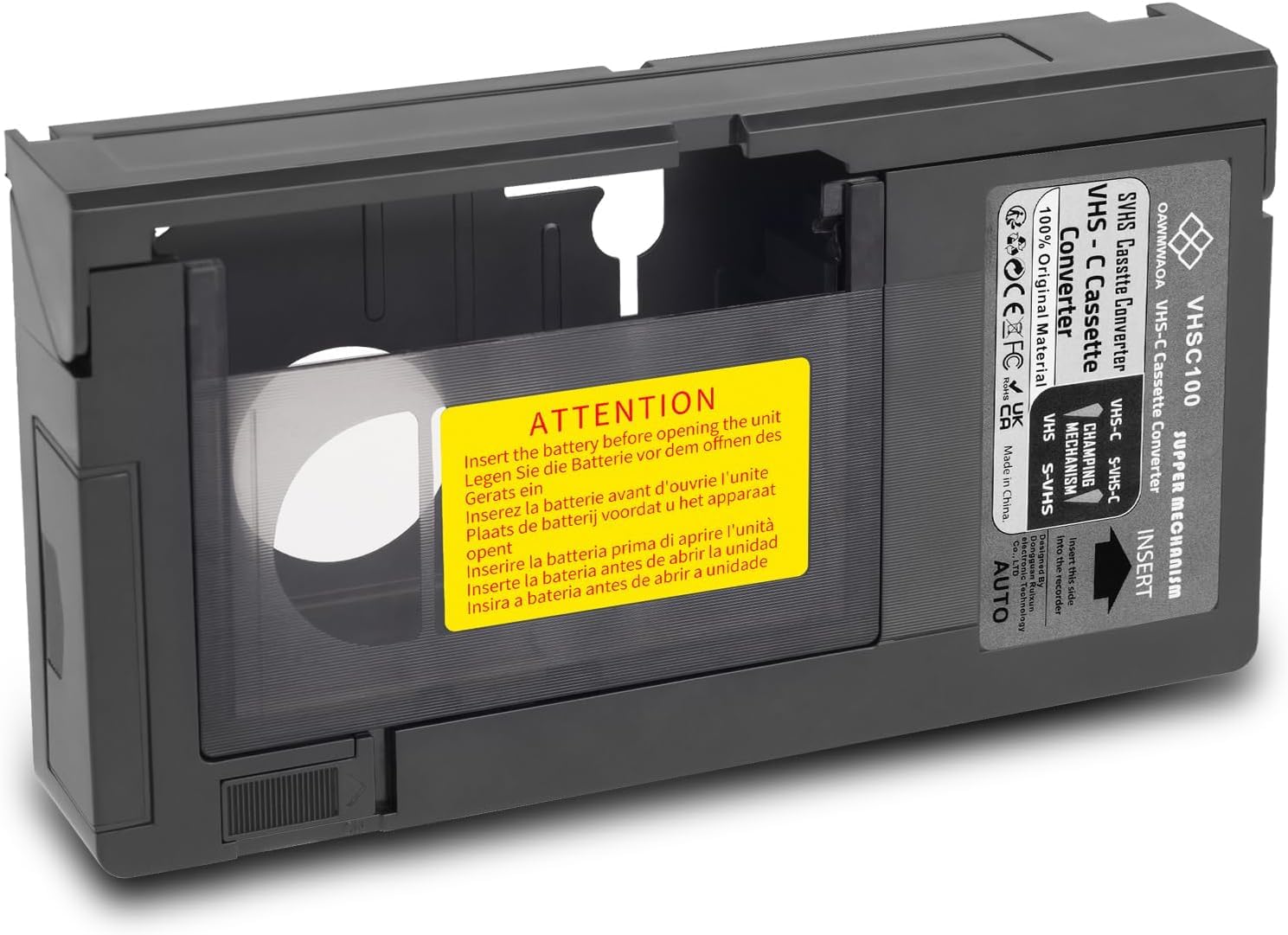 Photo 1 of OAWMWAOA Motorized VHS-C Cassette Adapter, Compatible 12mm SVHS VHS-C to VHS, VHSC Ideal for VCR Player, Video Cassette Player and VHS to Digital Converting with 1 pcs Lens Clean Cloth