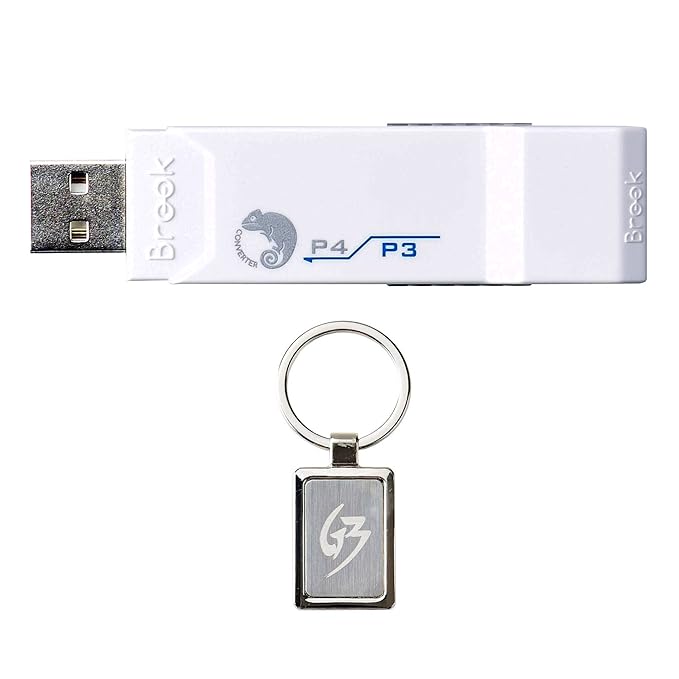Gam3Gear Brook Super-Converter PS3 zu PS4-Controller Spiele-Adapter mit Schlüsselanhänger