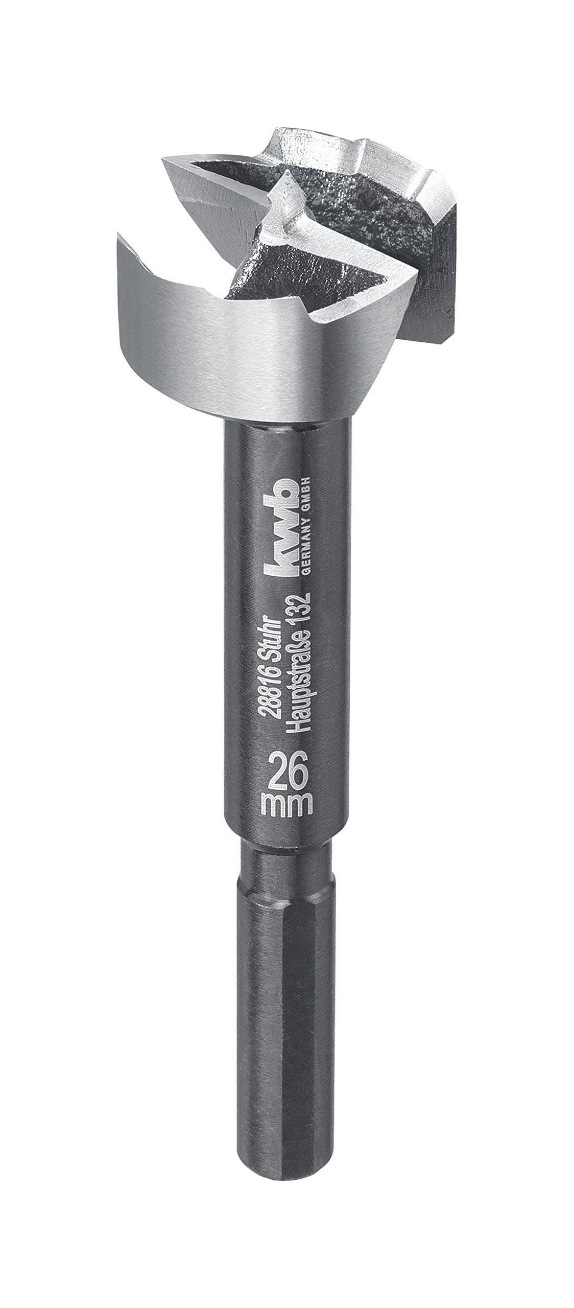kwb Speed forstner bit Ø 26 Mm Made of Hardened and Tempered Special Steel with Precise Serrated Edge, Centre Point, Optimally Sharpened and Hardened Cutting Edges and Polished Surface.