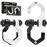 AUTORICH D Ring Shackles, 3/4" Separate Shackles with 7/8" Pin, Heavy Duty Recovery Shackle 57320lbs Break Strength, 4x4 Off-Road Recovery Towing Winch Shackles for Trucks, Black White 2-Pack