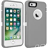 CAFEWICH iPhone 6/6S Case Heavy Duty Shockproof High Impact Tough Rugged Hybrid Rubber Triple Defender Protective Anti-Shock
