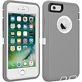 CAFEWICH for iPhone 6/6S Case Heavy Duty Shockproof High Impact Tough Rugged Hybrid Rubber Triple Defender Protective Anti-Sh
