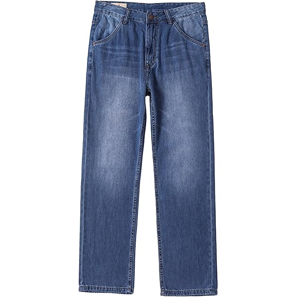 DGKaxiyaHM Men Casual Loose Straight Leg Retro Denim Pants Vintage