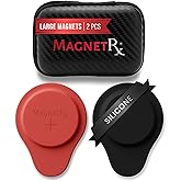 MagnetRX® Neodymium Biomagnetic Magnet Kit – Imanes para Biomagnetismo Médico – Dr Goiz Biomagnetic Therapy Magnets for Bio Magnet Pair – Biomagnetism Magnets with Silicone Covers (Large | 2 Units)