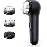 Premium Facial Cleansing Brush,Waterproof Face Scrubber,Spin & Sonic Modes with 3 Intensities,Magnetic 3-Head System for Deep Pore Cleaning, Gentle Exfoliation & Sensitive Skin Care - for Women & Men