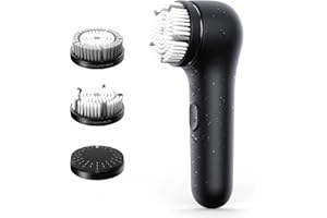 NÅGRACOOLA Premium Facial Cleansing Brush,Waterproof Face Scrubber,Spin & Sonic Modes with 3 Intensities,Magnetic 3-Head System for Deep Pore Cleaning, Gentle Exfoliation & Sensitive Skin Care - for Women & Men