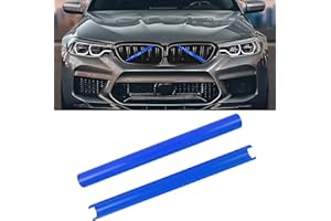 Aojezoor Compatible with BMW Grill Inserts Trims F90 F30 G30 F20 F22 F32 G32 G11 G12 M5 For 1 2 3 4 5 6 7 Series Compatible with BMW V Brace Wrap Covers Blue Grill Stripes Wrap Accessories