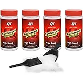 TORPSPORTS Shuffleboard Sand Wax High/Medium Speed Shuffleboard Powder Set, Shuffleboard Sand with Mini Brush Set