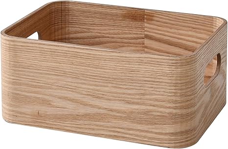 Amazon 山善 収納ボックス 幅19 奥行26 高さ12cm タモ材 スタッキング 持ち手つき 完成品 ナチュラル Tsb 1ah Na 収納 ケース ボックス オンライン通販