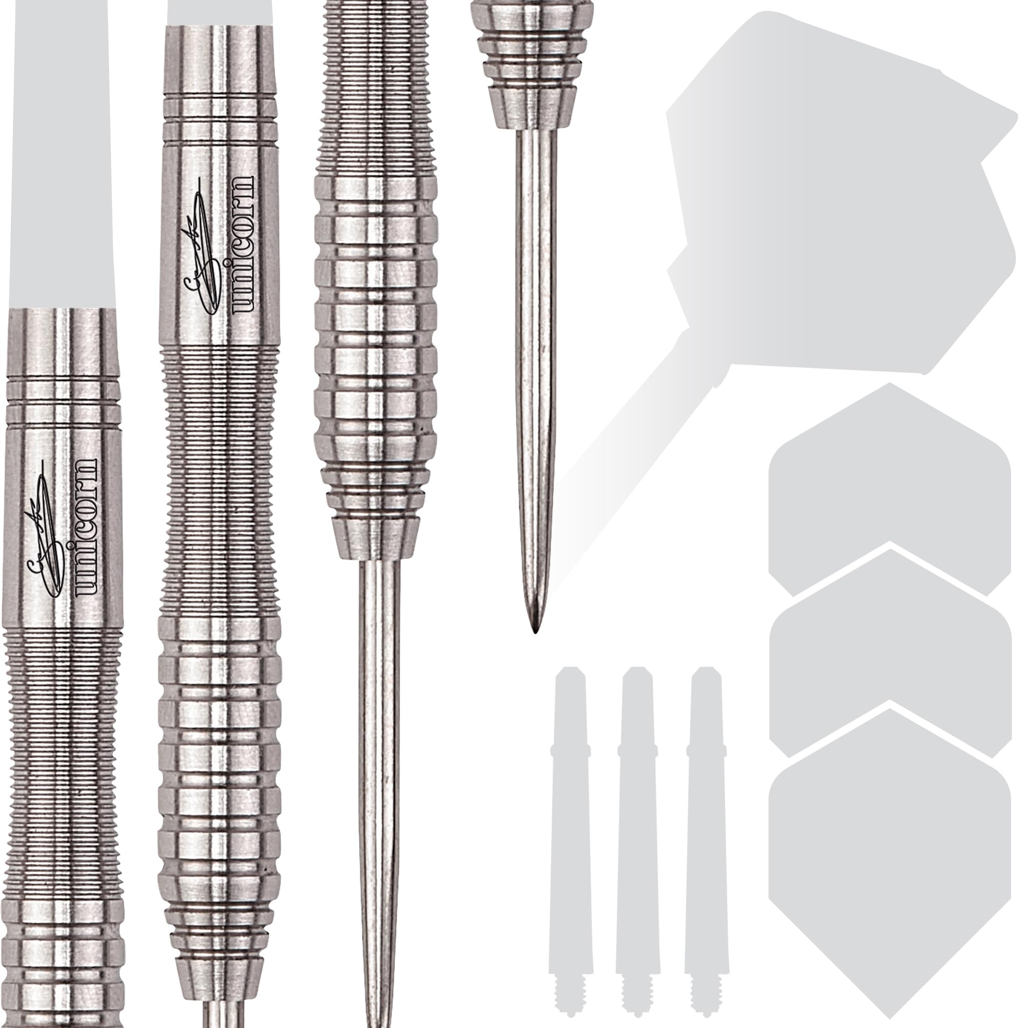 Unicorn Steel Tip Professional Darts Barrels Only | Gary 'The Flying Scotsman' Anderson Purist Player Development Lab Phase 2 | 90% Natural Tungsten Barrels | 22 g — image 1