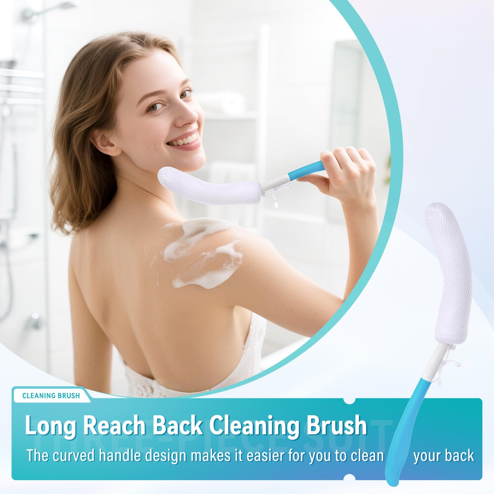 Toilet Aids Set for Wiping - Long Handle Butt Wiper for People Overweight, Elderly and Disabled, Bottom Buddy Wiping Aid for Bathroom ( 4PCS Personal Hygiene Kit )