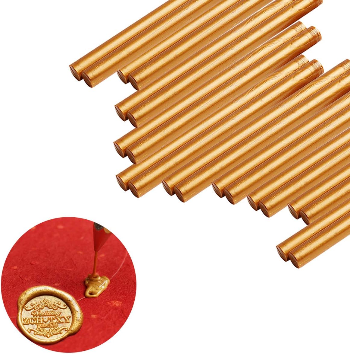 VARACL Hot Melt Glue Sealing Sticks for Letter Seal Stamp, Great for Wedding Invitations Cards Envelopes, Snail Mails