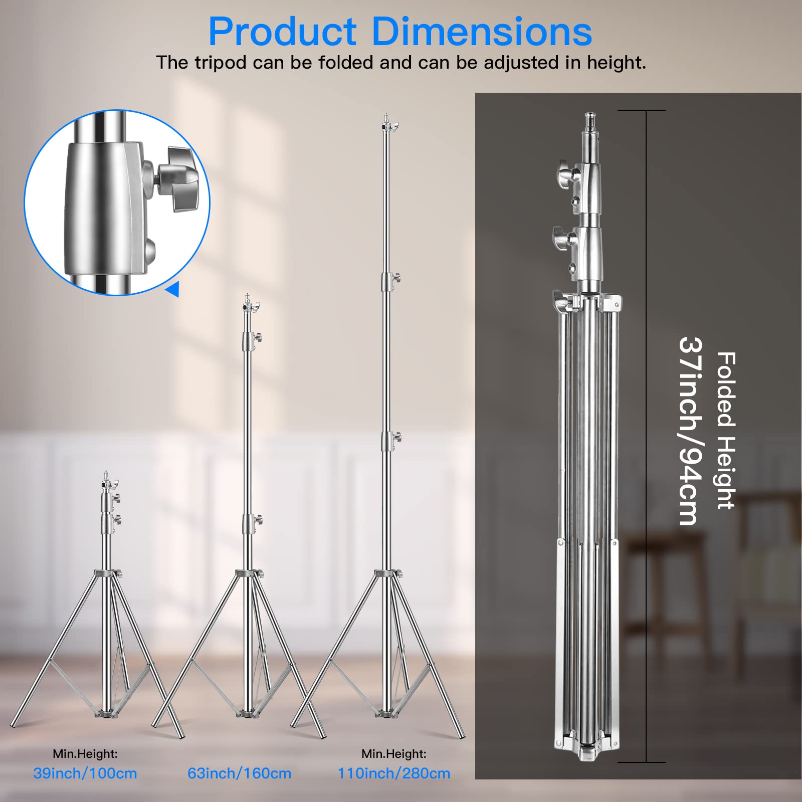 SUPON Stainless Steel Light Stand 110