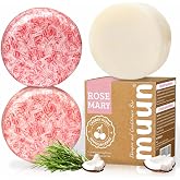Muun Rosemary Shampoo and Conditioner Bar Set 3 - Natural Solid Hair Growth Soap Bars for Women with Straight, Curly or Thinning Hair for Anti-Hair Loss, Regrowth, pH Balanced, Sulfate &amp; Silicone Free