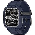 amBand for Series 10 Fits Apple Watch Bands Case 46mm Men, M1 Sport Durable Bumper Compatible with iWatch 46 mm, Waterproof Gym Workout Accessories for Running Swimming Boating - Navy Blue
