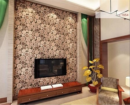 Papier Peint Pvc Retro 3d Imitation Bois Texture Papier Peint Decor Chambre Bar Cafe Tv Mur Salon Papier Peint 53cm W 10m L 4 Amazon Fr Cuisine Maison