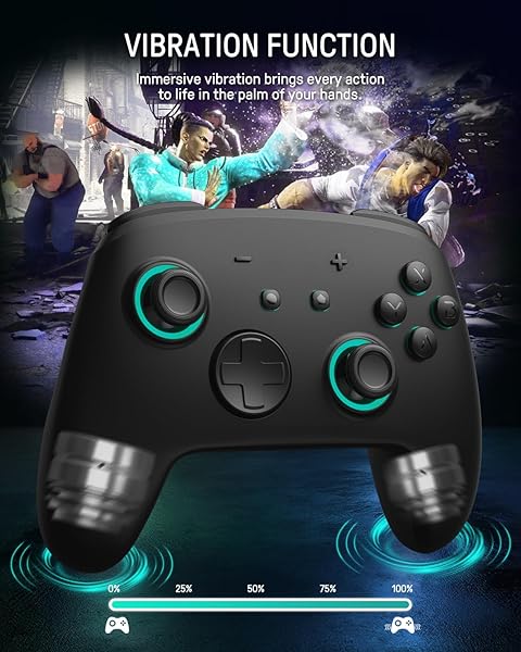 SWITCH 2 PRO CONTROLLER ONE-KEY WAKE UP FOR SWITCH2/OLED,FIREFLY SWITCH WIRELESS CONTROLLER WITH HALL EFFECT JOYSTICKS, NFC FUNCTION, BLACK BLUETOOTH REMOTE GAMEPAD WITH 7 LED/PADDLE/TURBO/MOTION