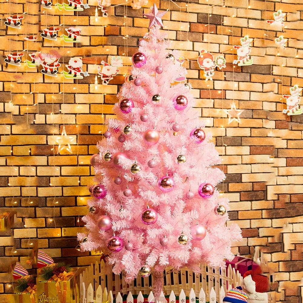 Immagini Natalizie Vittoriane.Asklkd Werchristmas Pre Illuminato Vittoriane Misti Tip Bacche E Coni Albero Di Natale Con Luci A Led String Rosa Size 210cm Amazon It Casa E Cucina